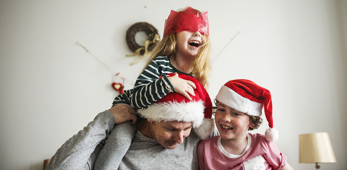 People enjoying Christmas holiday