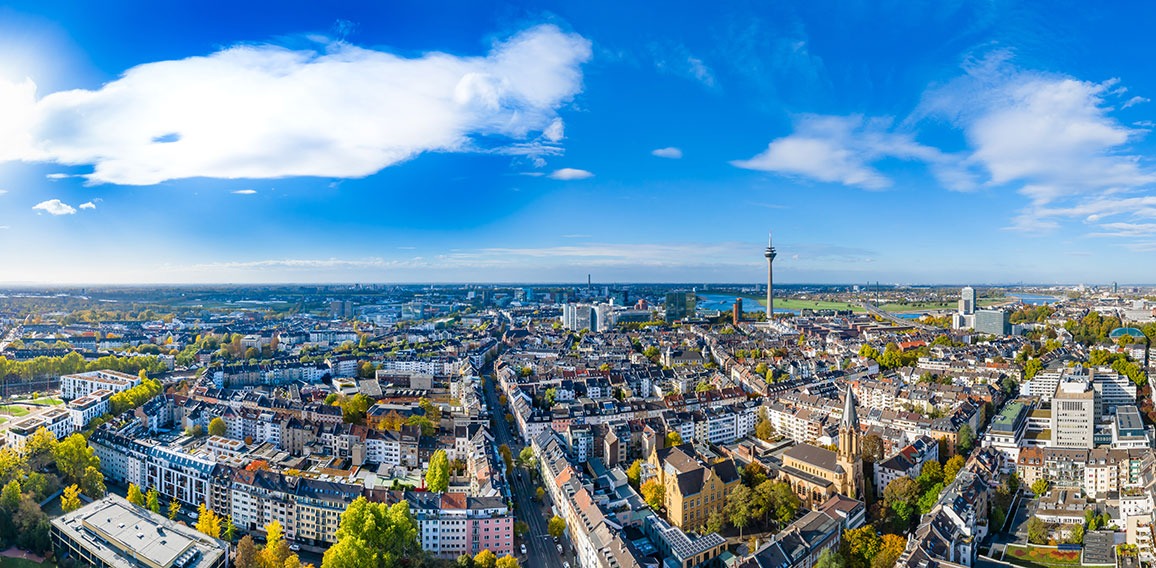 Panorama von Düsseldorf, Deutschland