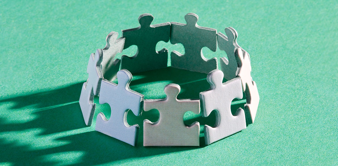 Puzzle ring shadow