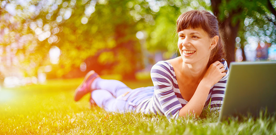 young woman with notebook