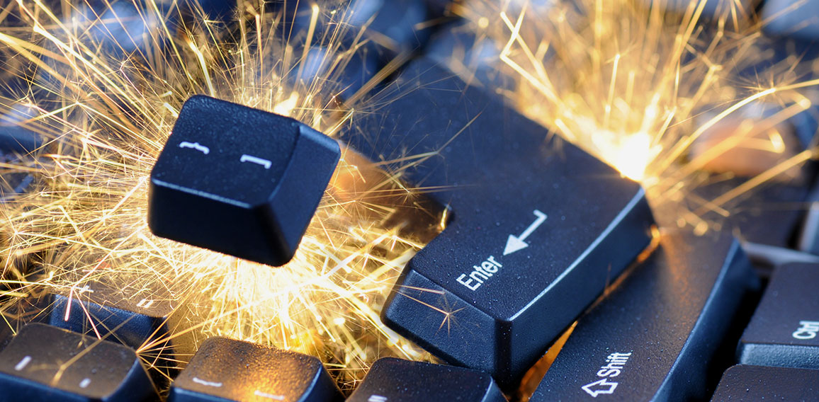 Exploding keyboard