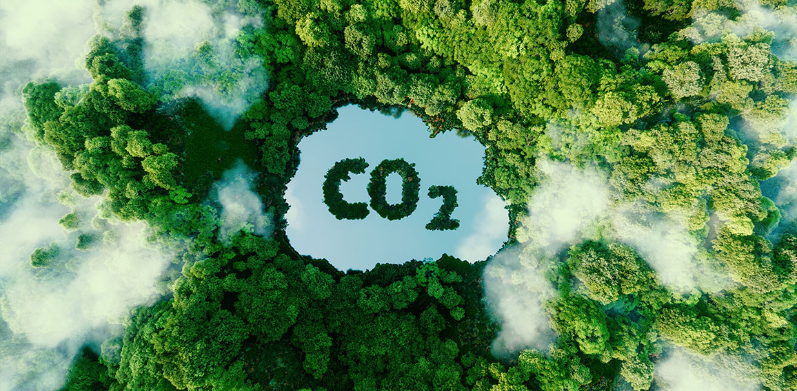 Concept depicting the issue of carbon dioxide emissions and its