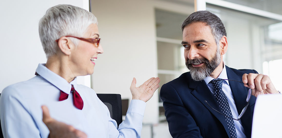 Business people working discussing as a team at the office