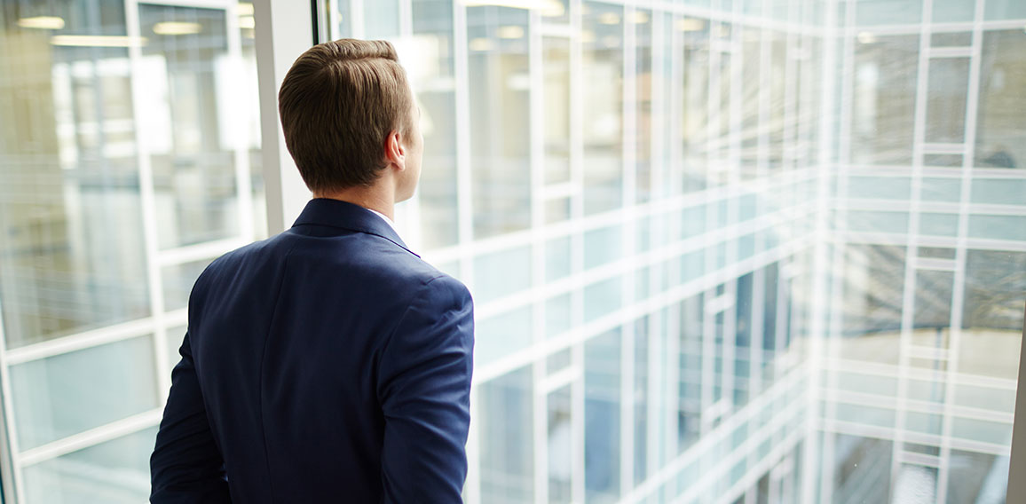 Man by window