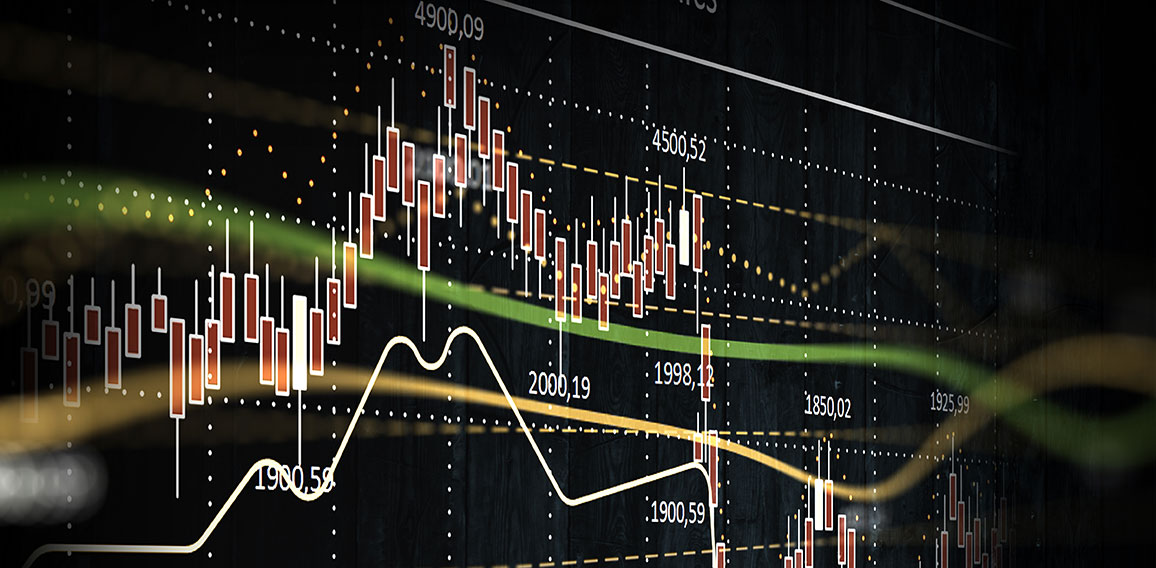 Business graph and trade monitor