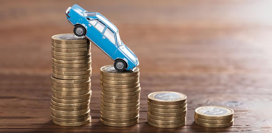 Car Model Over A Stacked Coin