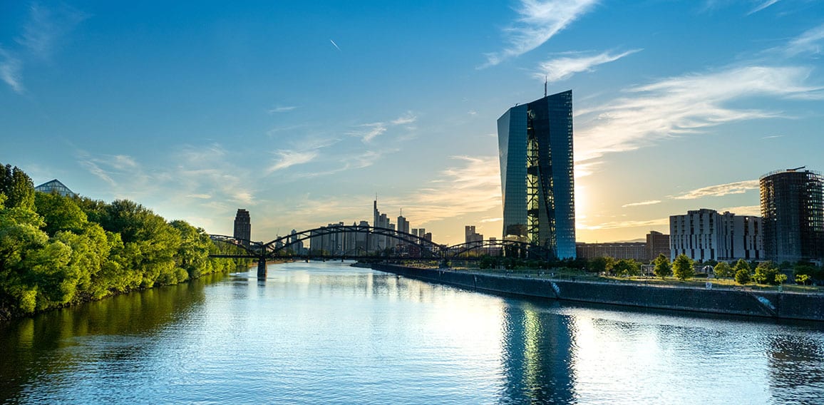 Frankfurt Skyline during sunset