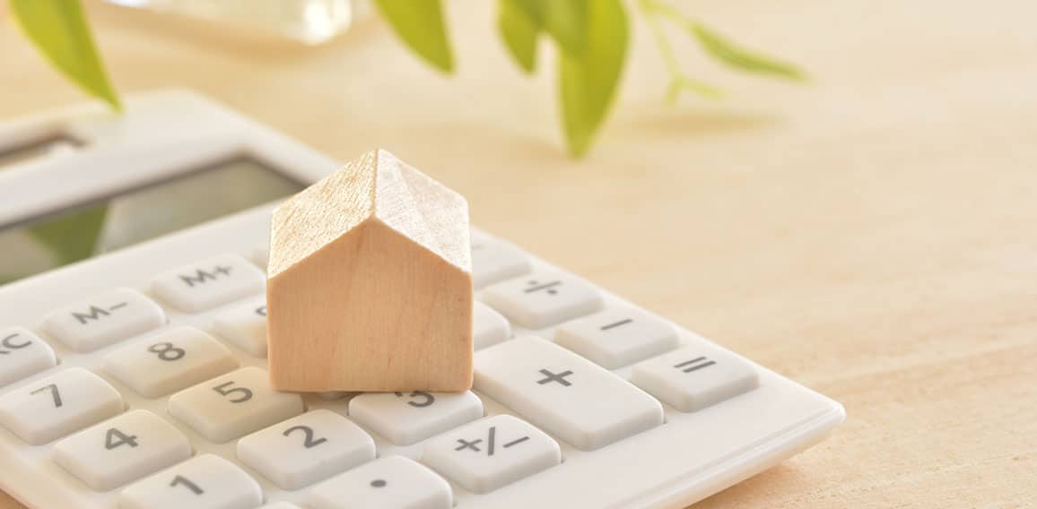 Wooden House on a calculator