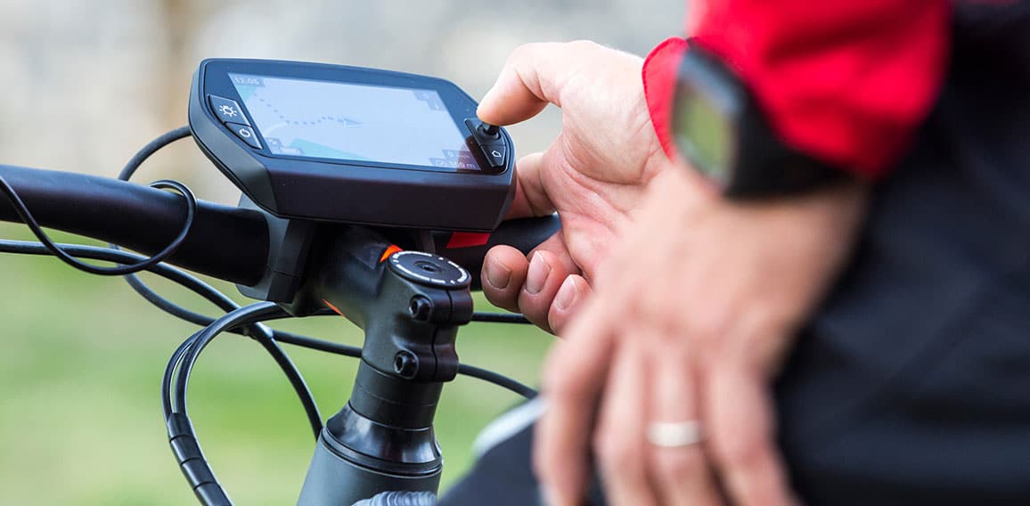 On-board display on modern Ebike, E-Mountainbike