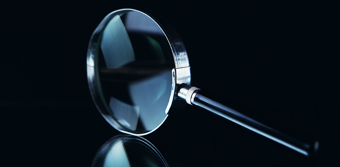 Search and detect magnifying glass