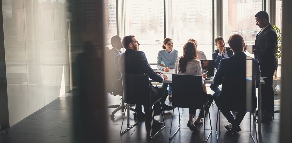 Business people working in conference room