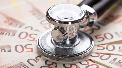 Stethoscope On Euro Banknote