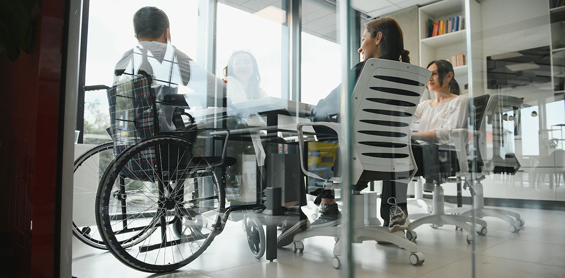 Group of young people in business meeting