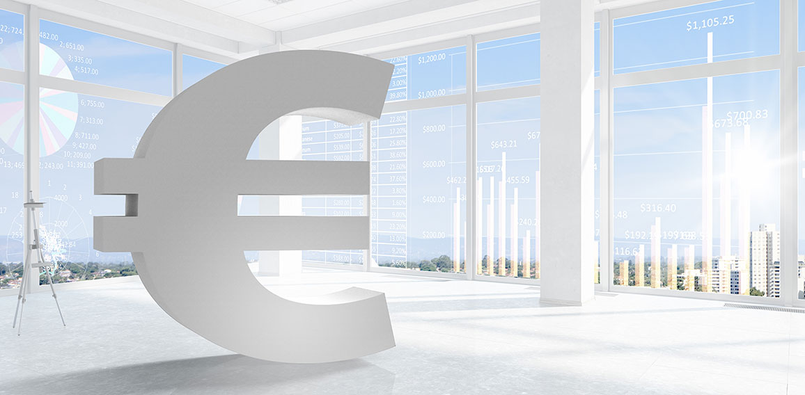 Euro financial concept