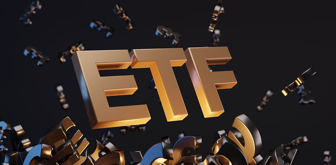 ETF - Exchange Traded Fund. Trade Market IPO Financial Technolog