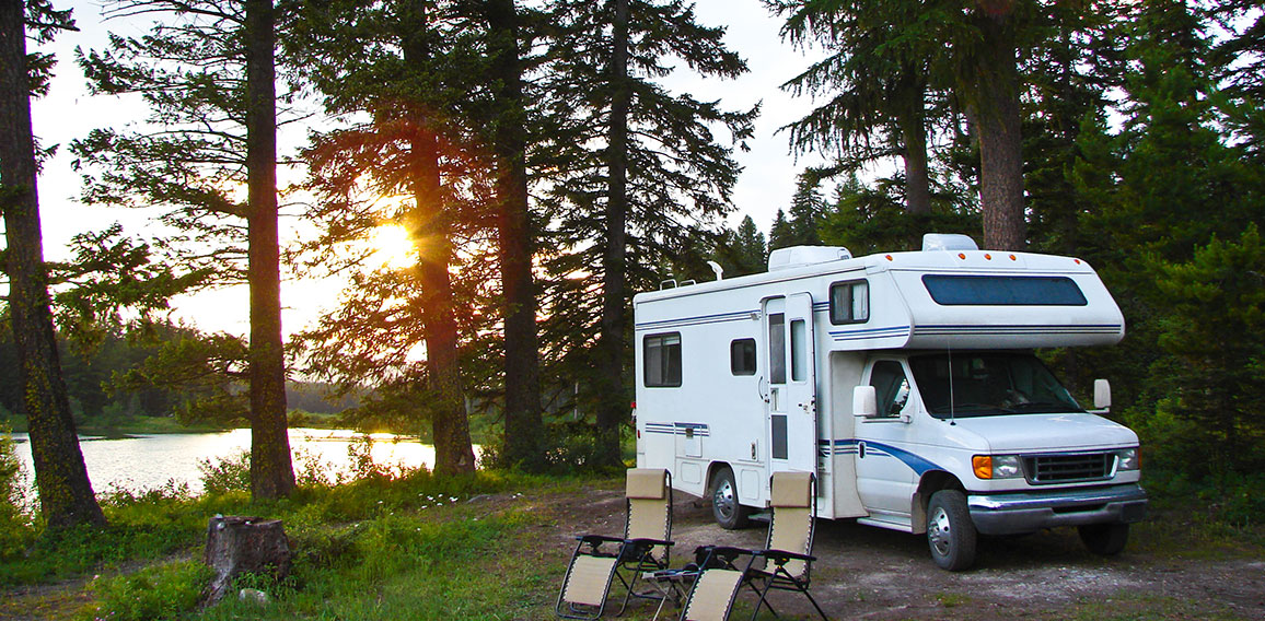 secluded RV campsite