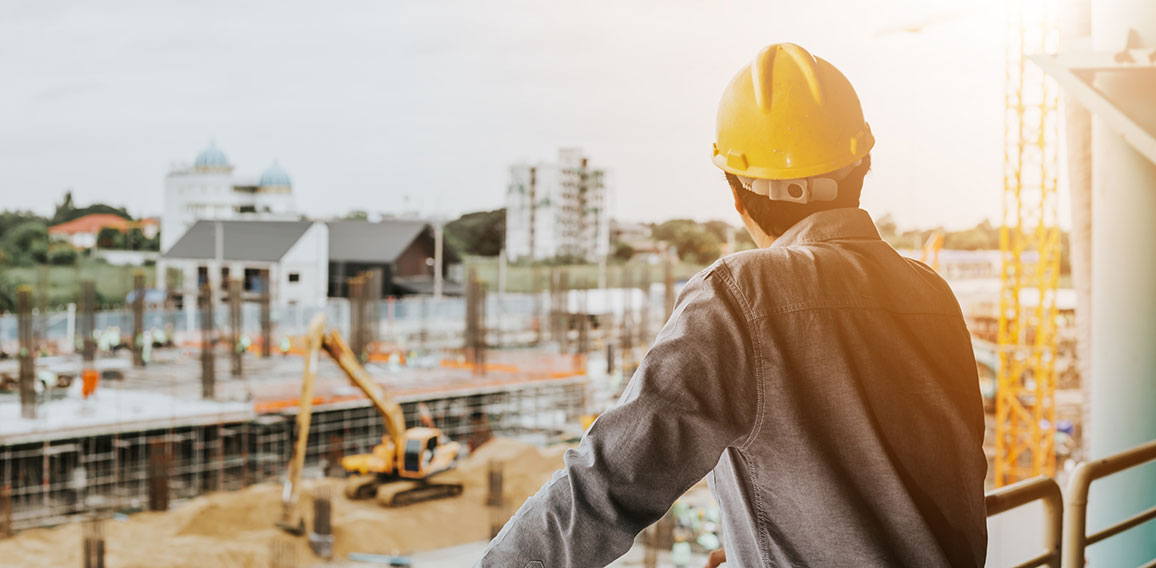 Worker in a construction site