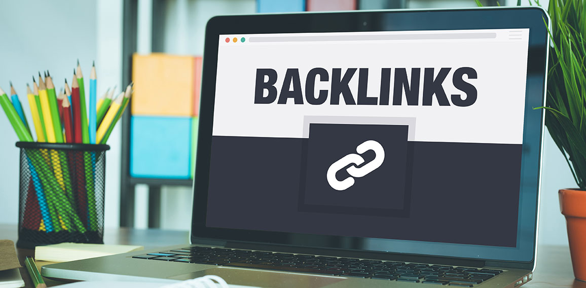 Backlinks Icon Concept on Laptop Screen