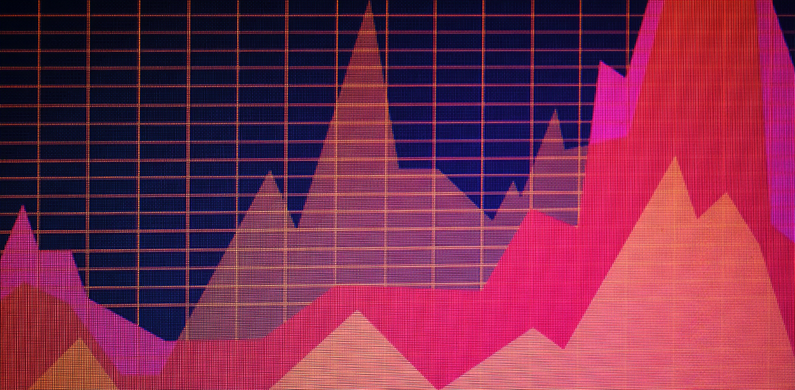 Monitor with stock data, closeup. Financial trading concept