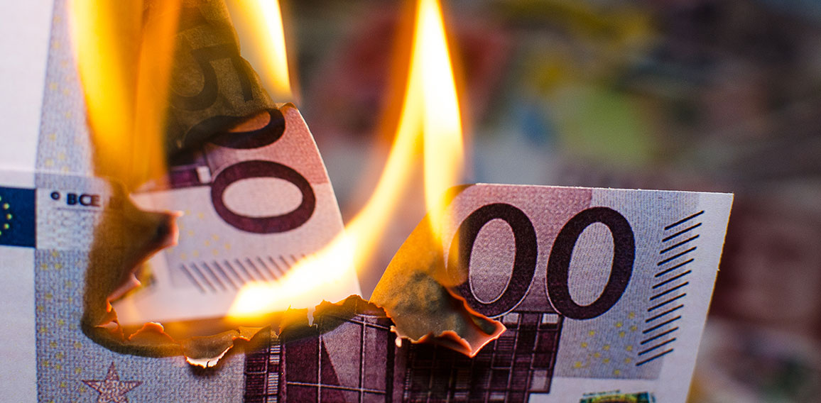 Burning five hundred euro