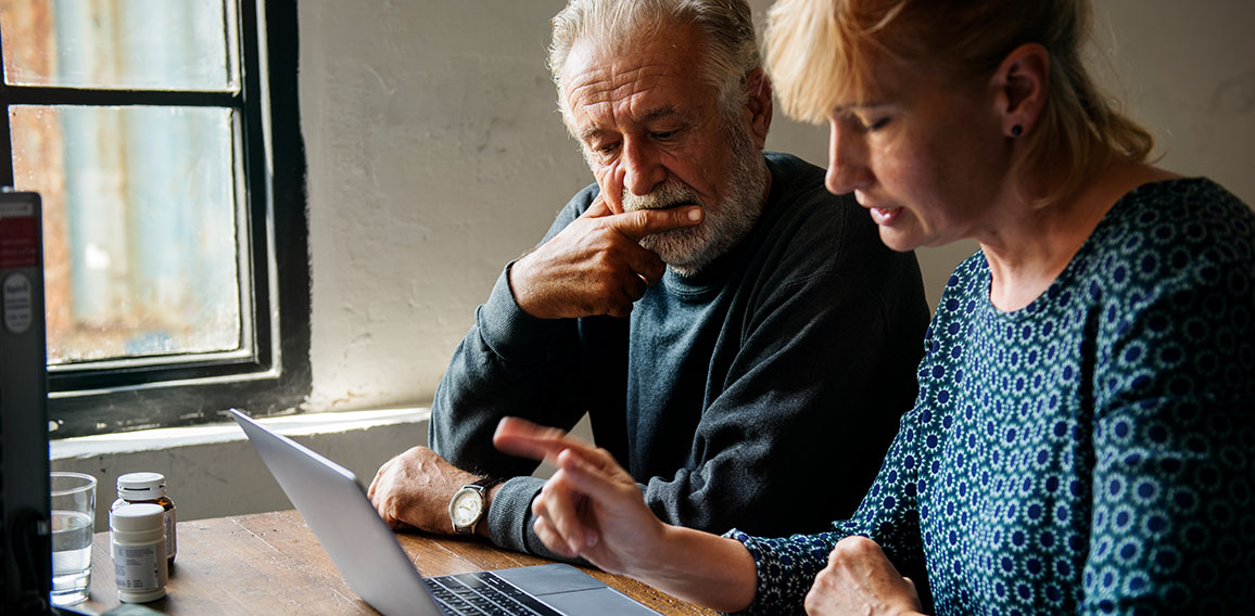 Elderly couple planning on life insurance plan