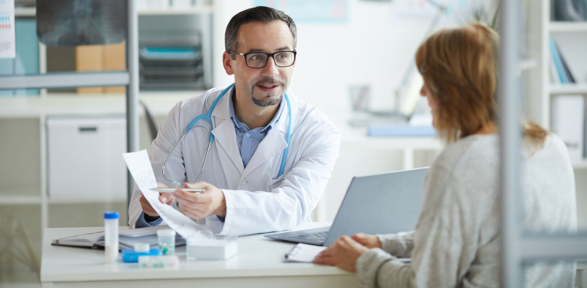 Doctor consulting his patient