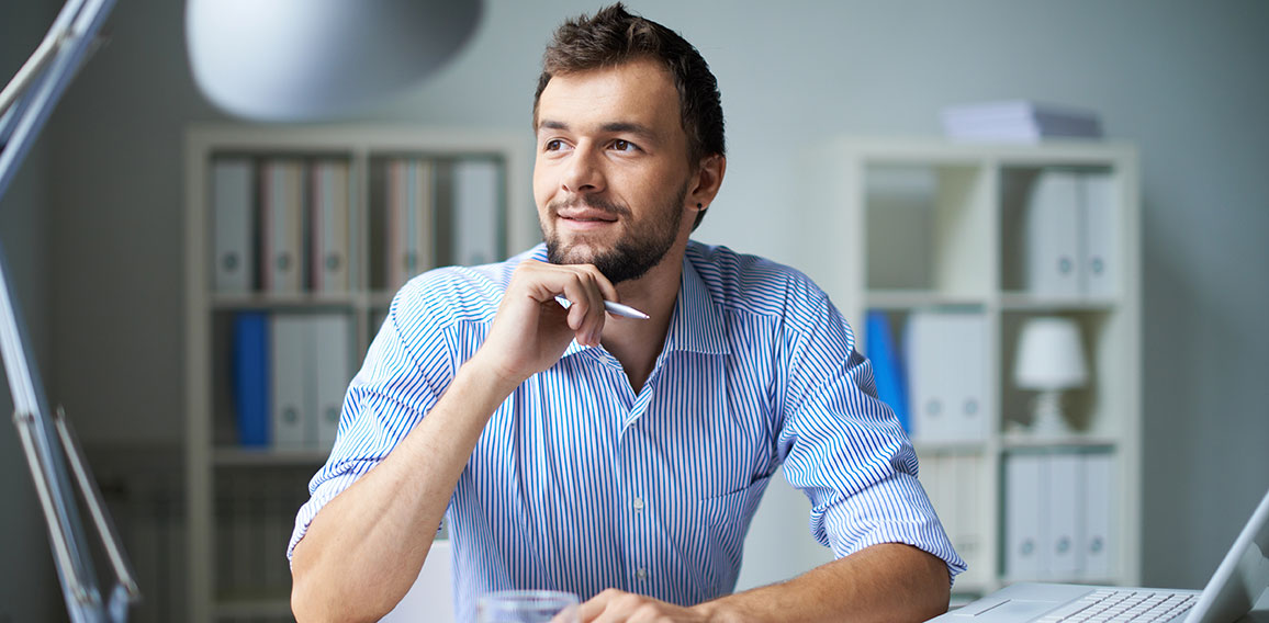 Pensive businessman