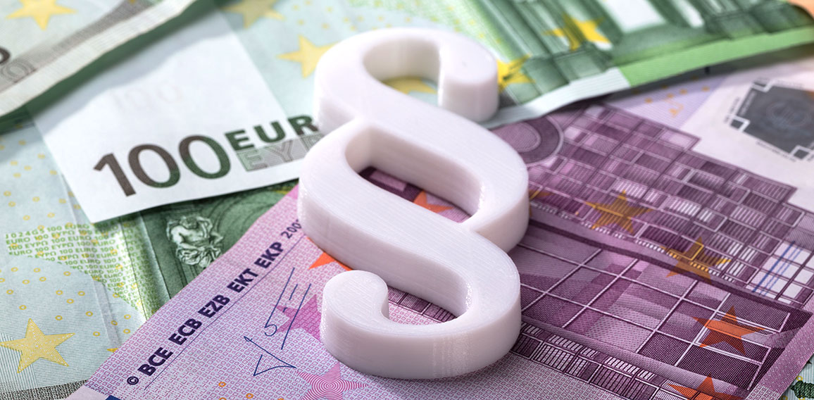 Paragraph Symbol On Euro Banknotes