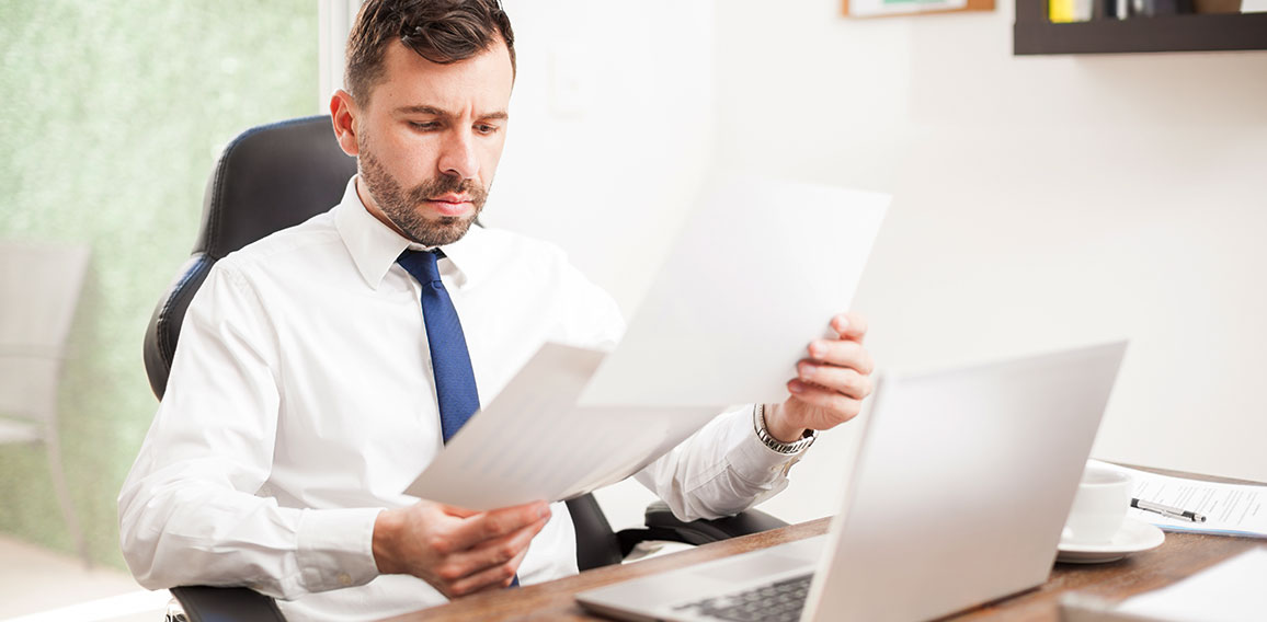 Businessman reviewing some charts