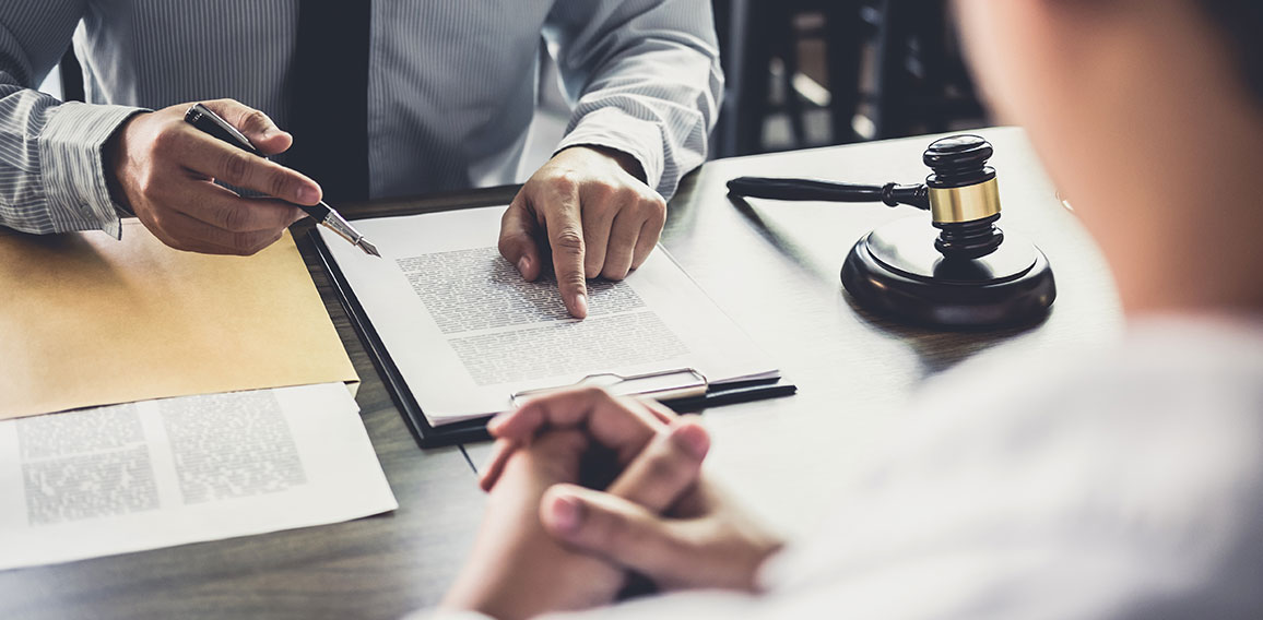 Businessman and Male lawyer or judge consult having team meeting