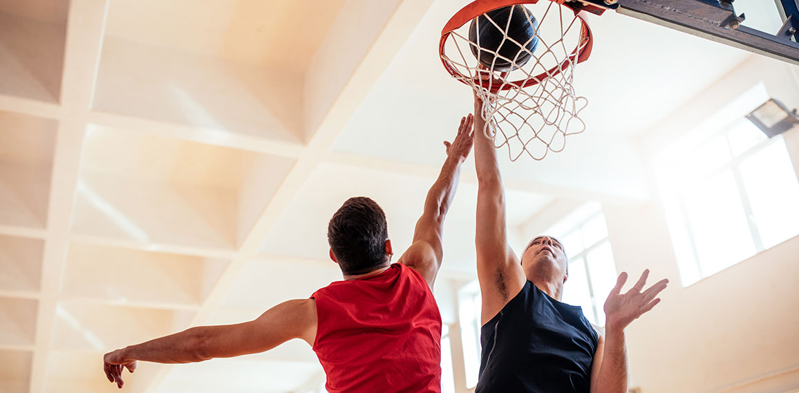 Reaching for that slam dunk!