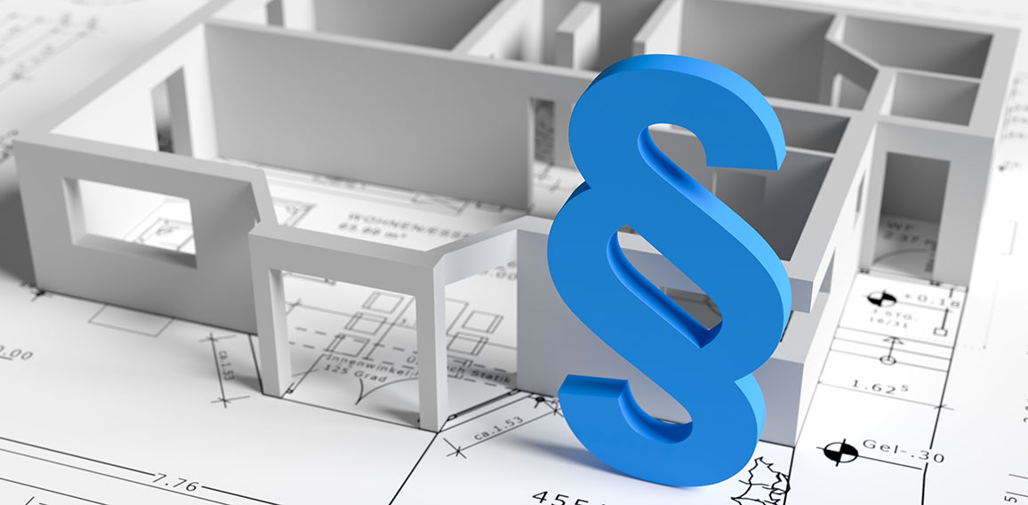 3d Bauplan auf dem Tisch..Bei der Hausbauplanung müssen die Bau