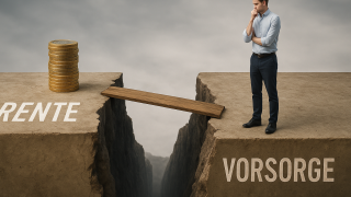 Symbolbild: Zwischen Wissen und Handeln klafft in der Altersvorsorge eine deutliche Lücke – viele erkennen die Rentenlücke, aber nur wenige überbrücken sie tatsächlich.