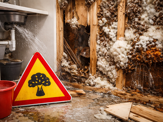 Ein Leitungswasserschaden kann weitreichende Folgen haben – bei Schwammbefall greift der Versicherungsschutz jedoch oft nicht, sodass trotz versicherter Ursache eine erhebliche Deckungslücke entsteht.