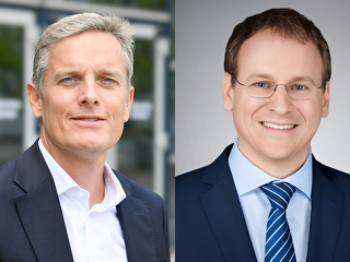 Gerrit Heine, Vorstandssprecher der BarmeniaGothaer Asset Management AG und Josef Sommeregger, Head of Insurance EMEA bei Clearwater Analytics (v.l.n.r.)
