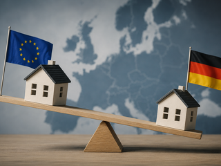 Deutschlands Wohnimmobilienpreise steigen wieder, aber deutlich langsamer als im europäischen Durchschnitt. Der neue EREI zeigt, wie unterschiedlich Finanzierung, Knappheit und Geldpolitik auf Europas Immobilienmärkte wirken.